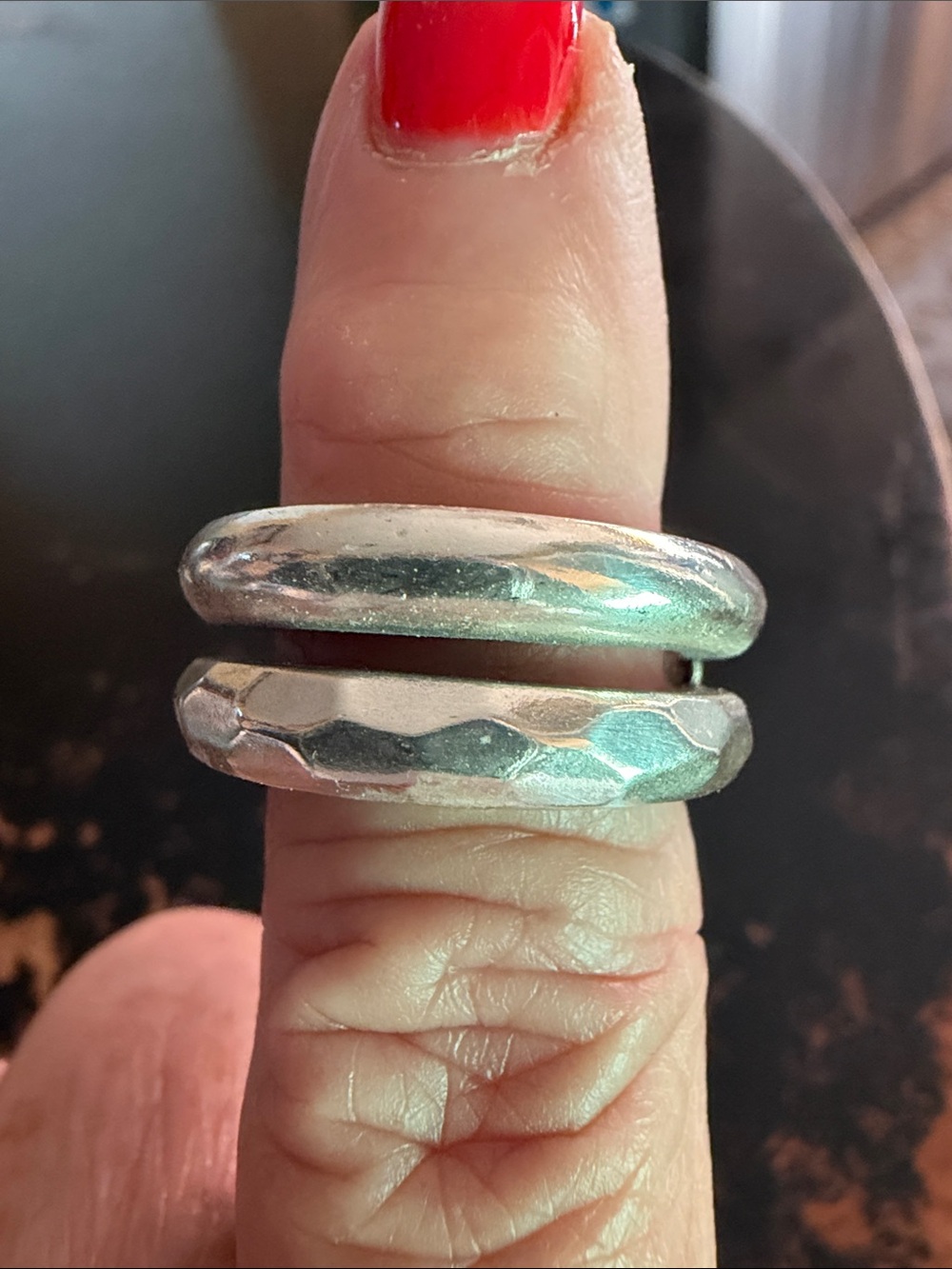 Brighton Silver-Tone Double Stacked Band Ring